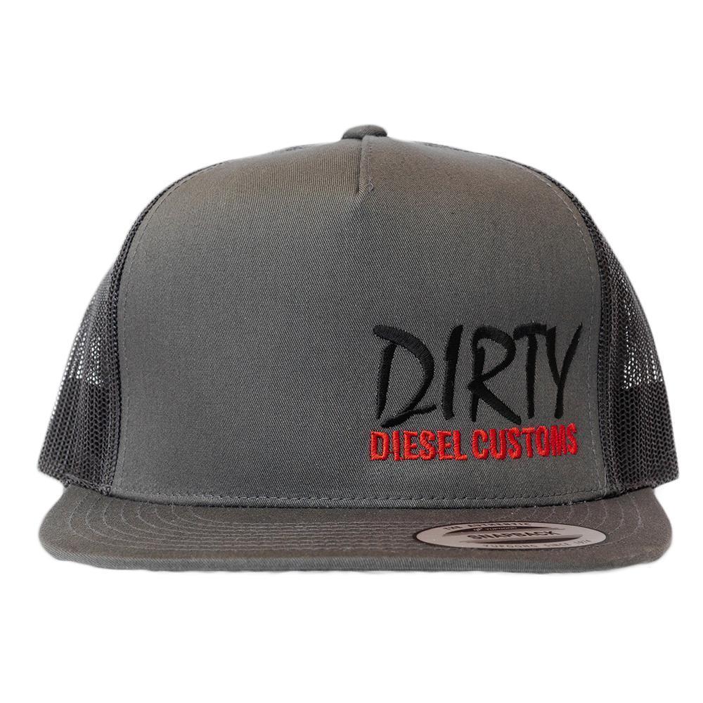 Dirty Diesel Customs - Snapback Trucker Hat AKA Raddest Hat Ever Made., Flat Brim