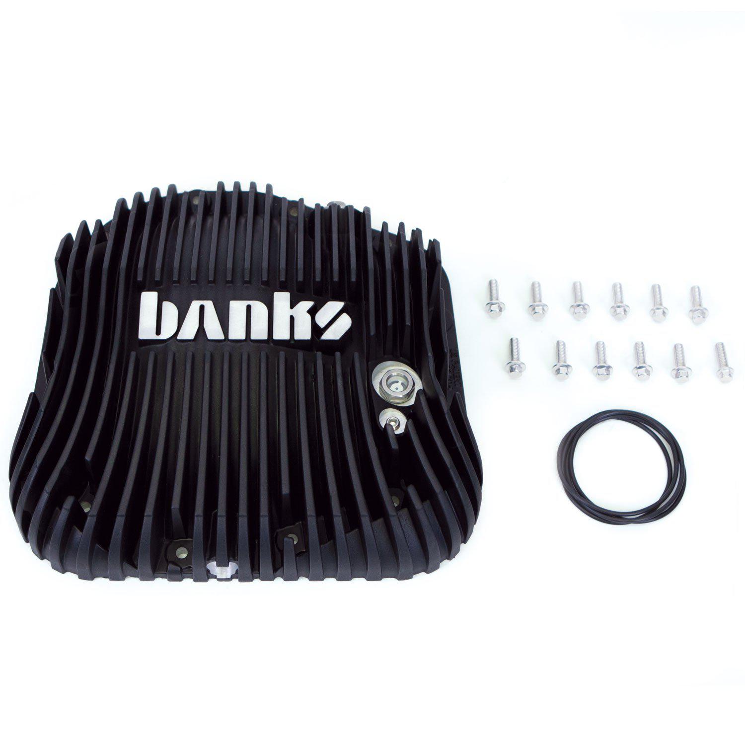 1985-2019 Powerstroke Ram Air Black Ops Differential Cover (19258)-Differential Cover-Banks Power-Dirty Diesel Customs