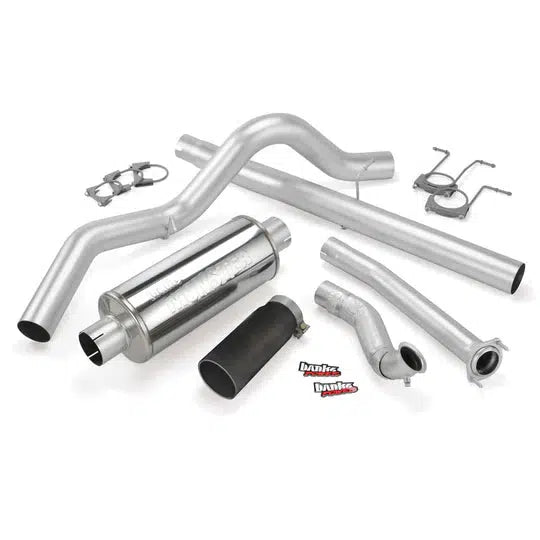 1994-1997 Powerstroke 4" SS Turbo Back Exhaust System w/ Muffler (46298)-Turbo Back Exhaust System-Banks Power-46298-B-Dirty Diesel Customs