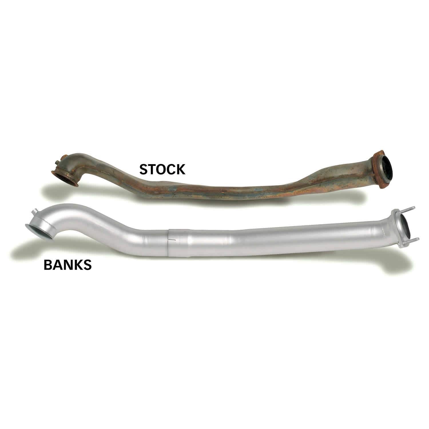 1994-1997 Powerstroke 4" SS Turbo Back Exhaust System w/ Muffler (46298)-Turbo Back Exhaust System-Banks Power-Dirty Diesel Customs