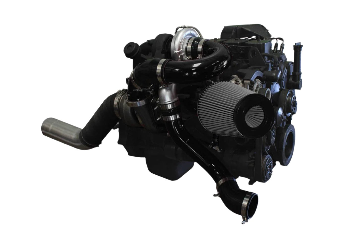 1994-1998 Cummins Low Mount Compound Turbo System (PDC9498LM)-Compound Turbo Kit-Pusher-PDC9498LMX_K-Dirty Diesel Customs