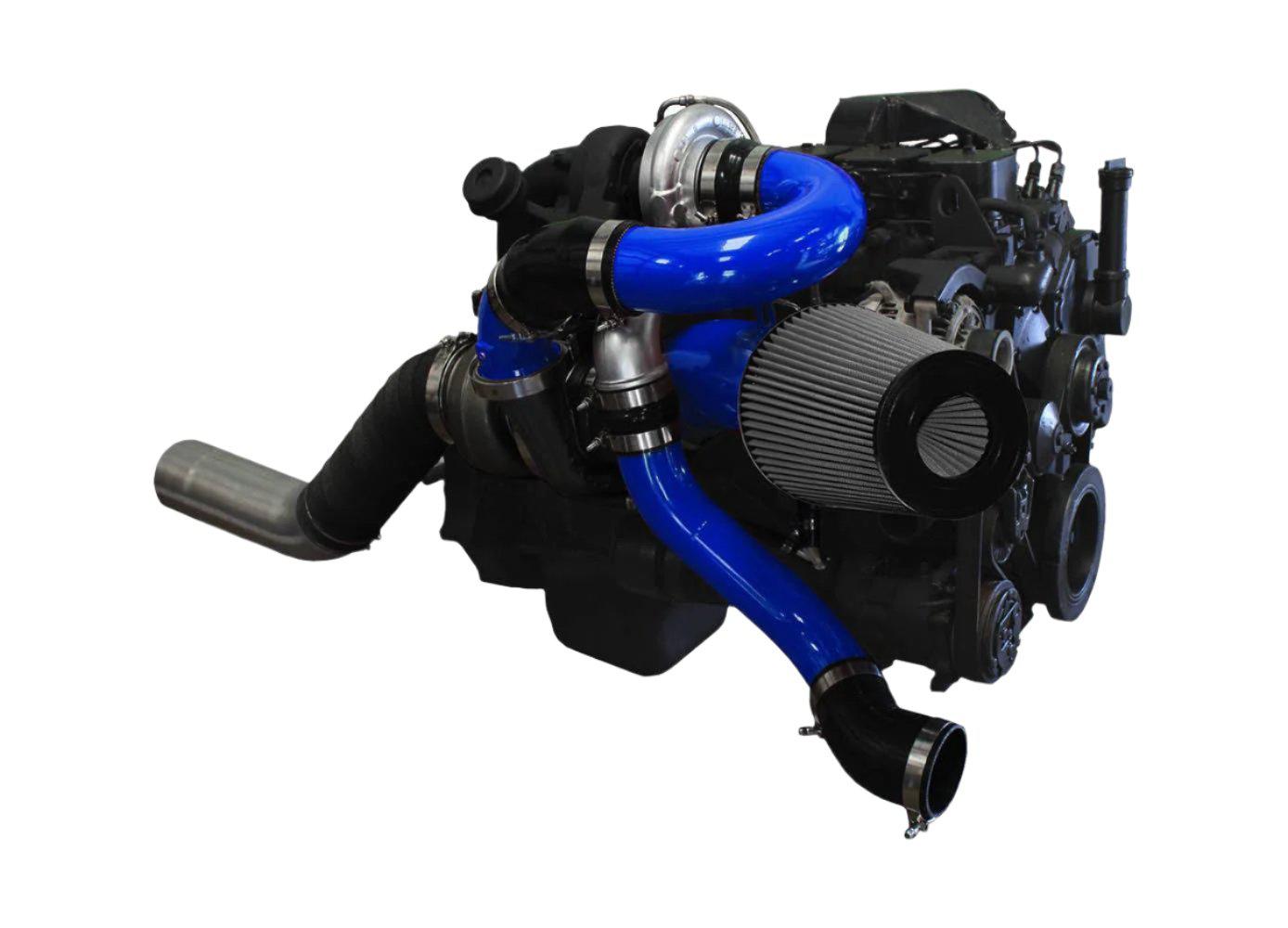 1994-1998 Cummins Low Mount Compound Turbo System (PDC9498LM)-Compound Turbo Kit-Pusher-PDC9498LMX_U-Dirty Diesel Customs