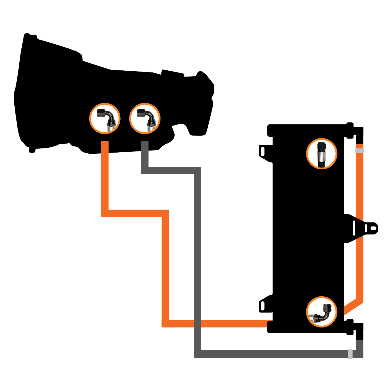 1994-2002 Cummins Transmission Cooler & Line Kit (FPE-TC-CUMM-9402)-Heater Cores-Fleece Performance-FPE-TC-CUMM-9402-Dirty Diesel Customs