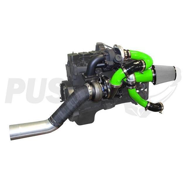 1998-2002 24V Cummins Low Mount Compound Turbo System (PDC9802LM)-Compound Turbo Kit-Pusher-Dirty Diesel Customs