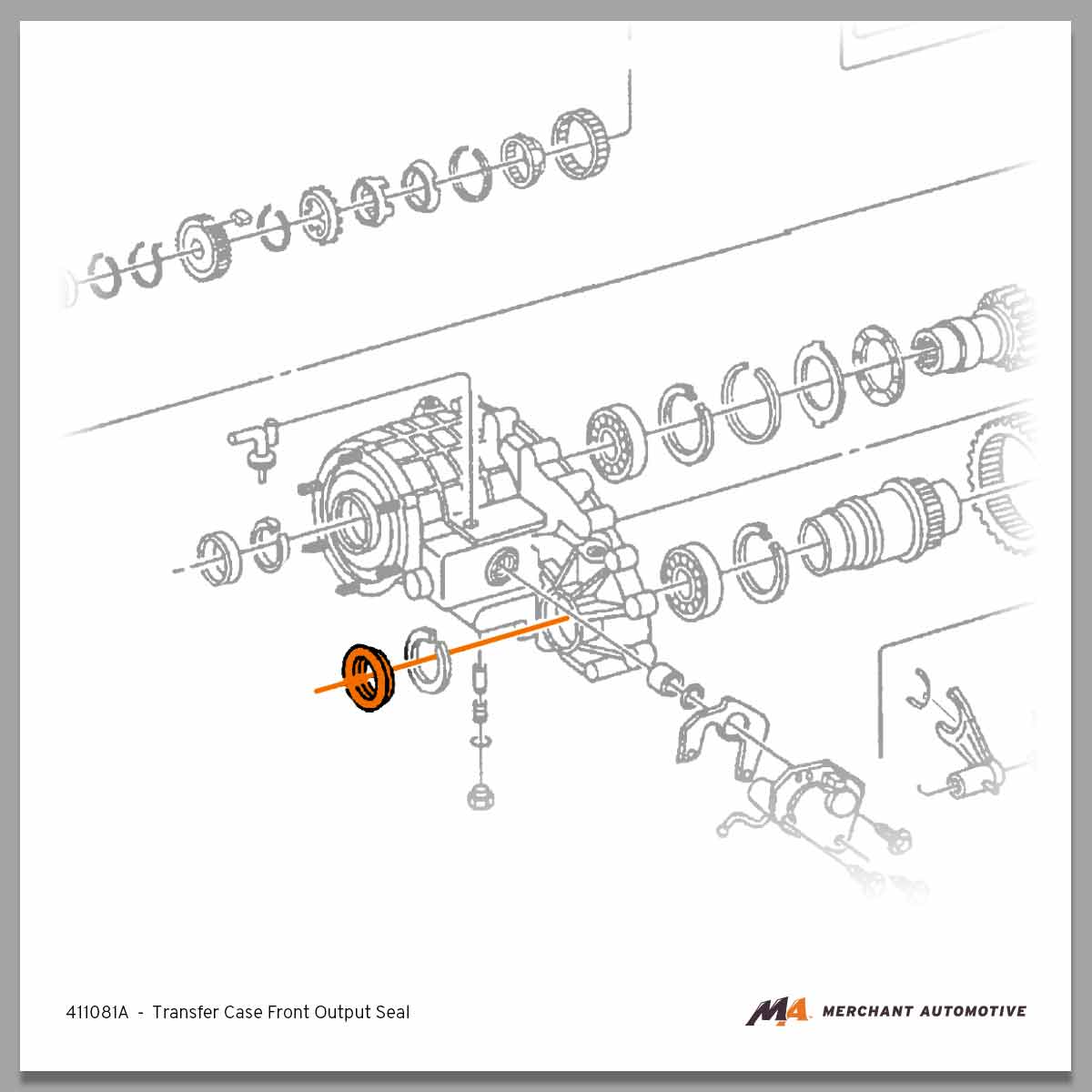 1998-2007 Duramax Transfer Case Front Output Seal (411081A)-Transfer Case Components-Merchant Auto-Dirty Diesel Customs