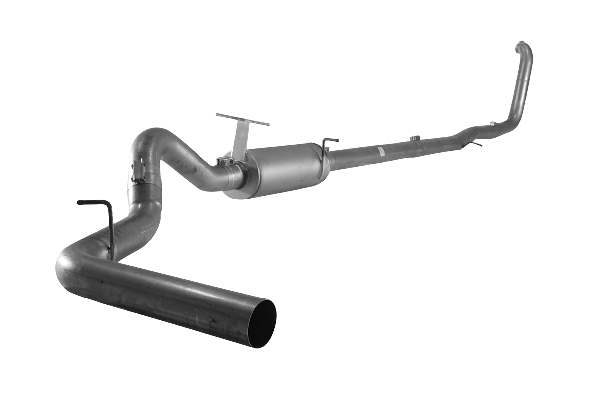 1999-2002 Powerstroke C&C 4" Turbo Back Exhaust w/ Muffler (FLO-866)-Turbo Back Exhaust System-Flo-Pro-421113-Dirty Diesel Customs