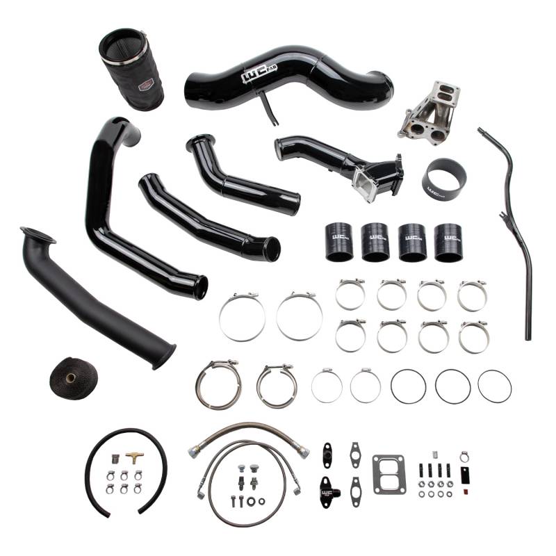 2001-2004 Duramax S400 Single Turbo Install Kit (WCF100489)-Turbo Install Kit-Wehrli Custom Fabrication-Dirty Diesel Customs