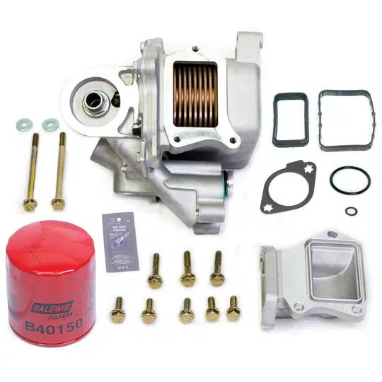 2001-2007 & 2011-2019 Duramax Oil Cooler Upgrade Kit (13252)-Oil Cooler-Banks Power-Dirty Diesel Customs