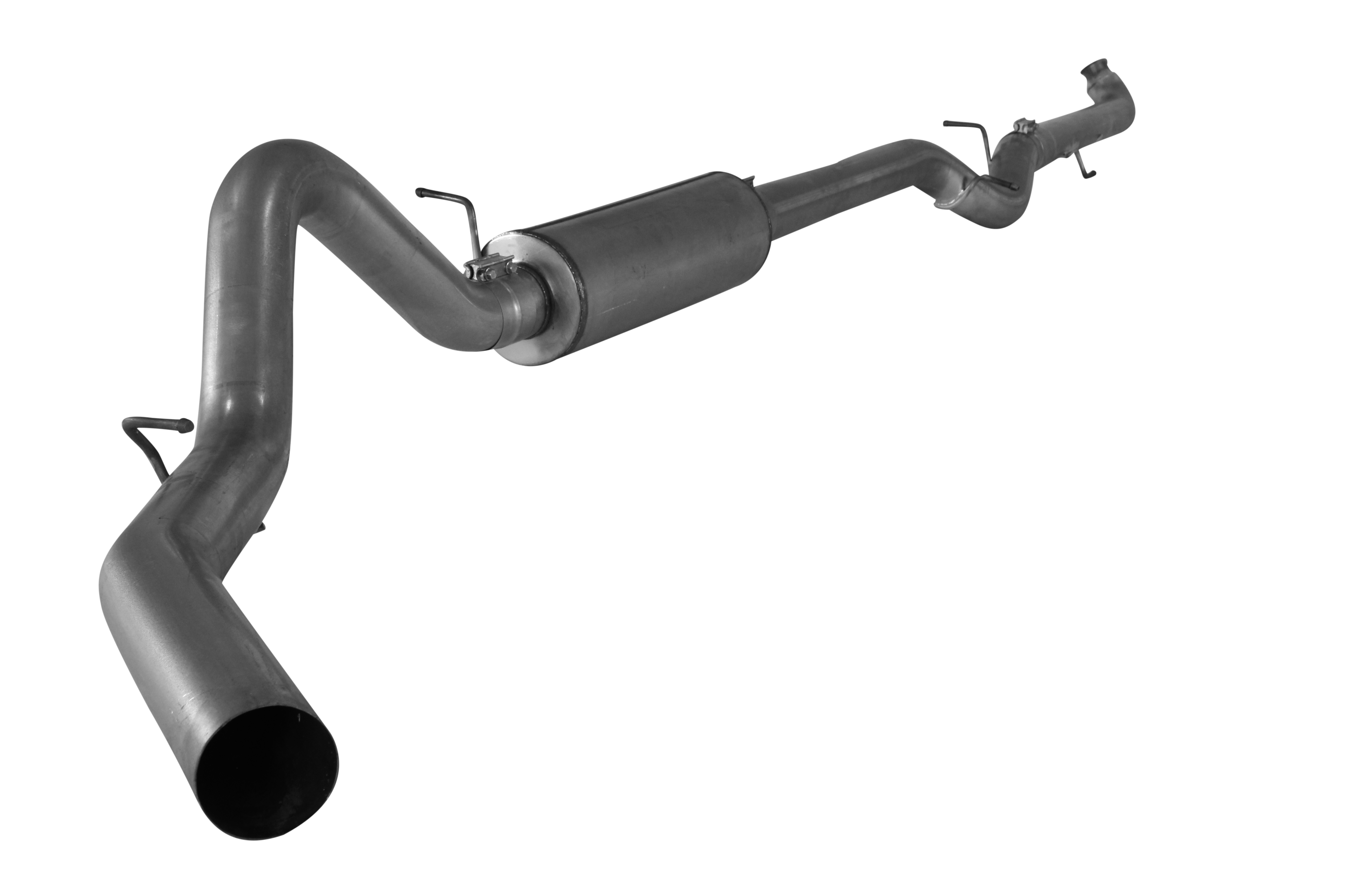 2001-2007 Duramax 4" Downpipe Back Exhaust System w/ Muffler (FLO-801)-Downpipe Back Exhaust System-Flo-Pro-431107-Dirty Diesel Customs