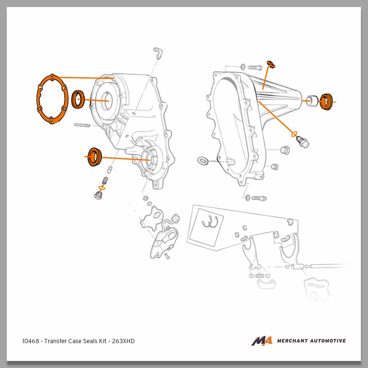 2001-2007 Transfer Case Seal Kit 263XHD (10468)-Transfer Case Components-Merchant Auto-10468-Dirty Diesel Customs