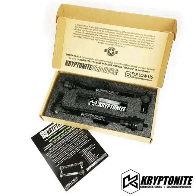 2001-2010 Duramax Death Grip Tie Rods (KRTR10)-Tie Rods-KRYPTONITE-KRTR10-Dirty Diesel Customs