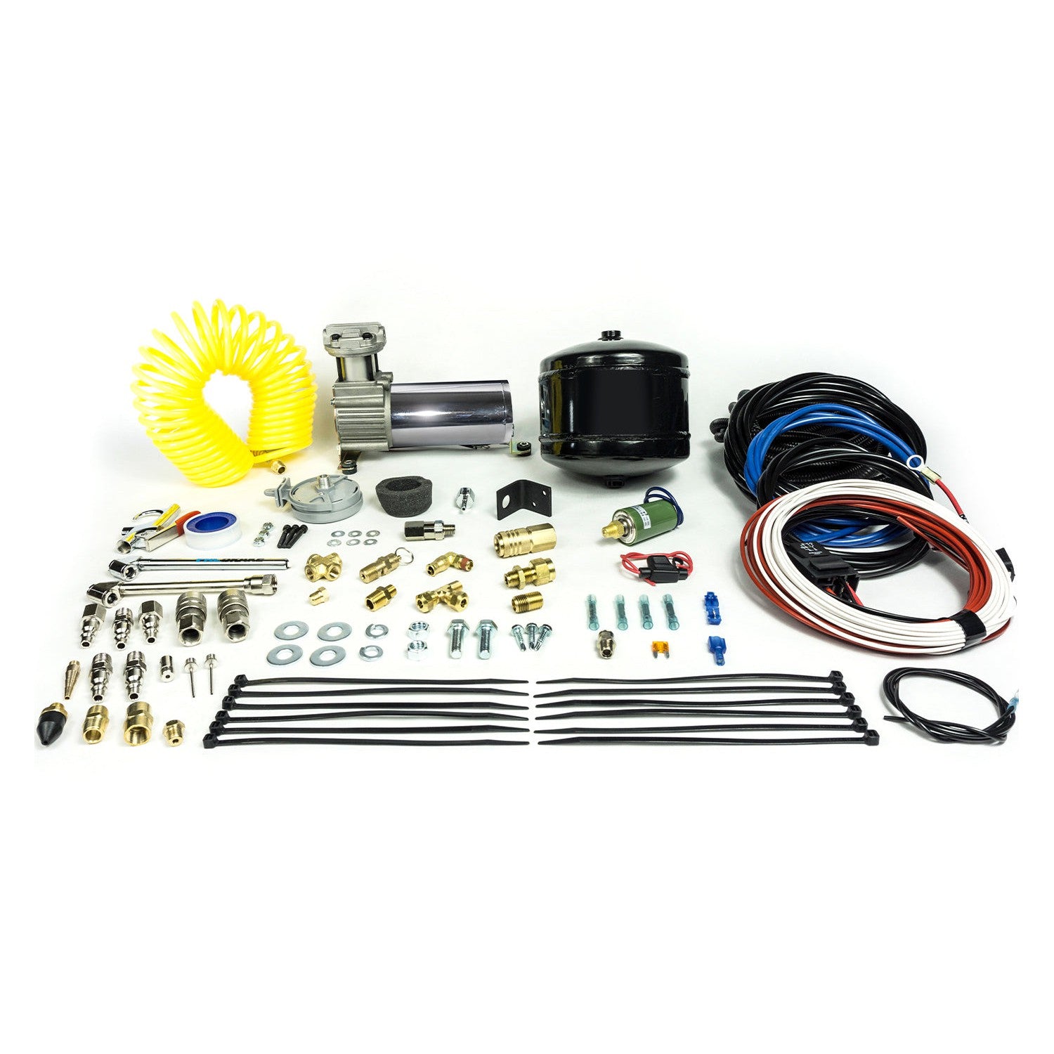 2001-2010 Duramax Ultimate Combo Air Springs + Wireless Controls (2nd Gen) + 1/2 Gal. Air Tank Kit (HP10005-J-R-CB1)-Air Bags-PACBRAKE-Dirty Diesel Customs