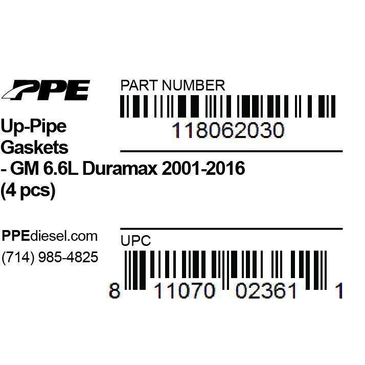 2001-2016 Duramax Up-Pipe Gaskets (118062030)-Up-Pipe Gaskets-PPE-Dirty Diesel Customs