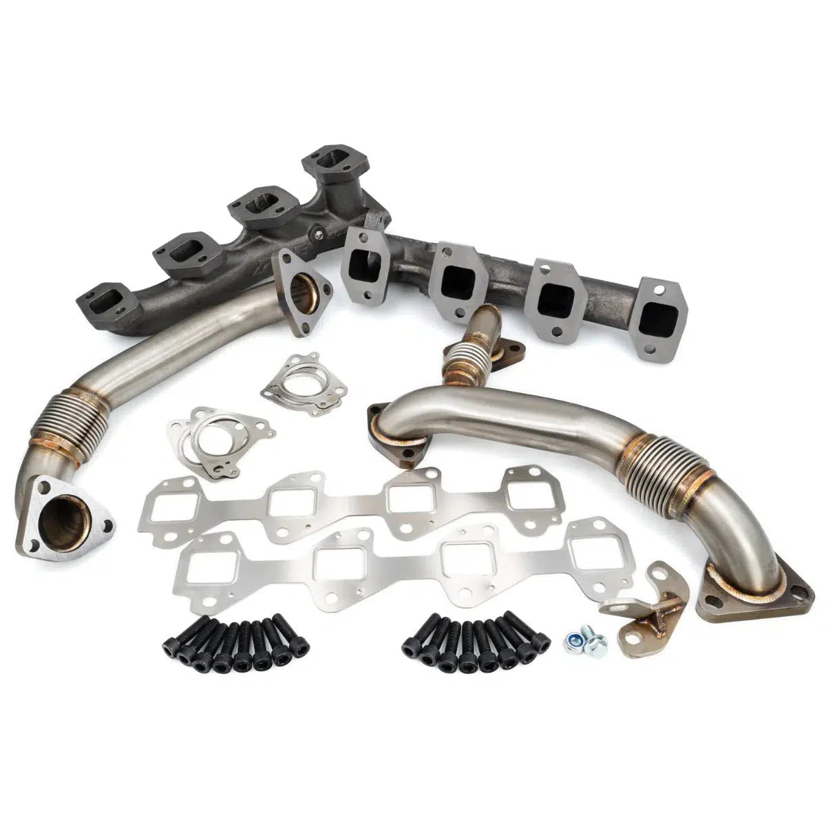 2001-2023 Duramax High Flow Exhaust Manifold W/ Up-Pipe Kit (116111035)-Exhaust Manifold-PPE-116111200-Dirty Diesel Customs