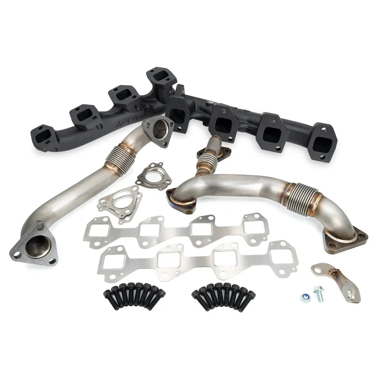 2001-2023 Duramax High Flow Exhaust Manifold W/ Up-Pipe Kit (116111035)-Exhaust Manifold-PPE-116111220-Dirty Diesel Customs