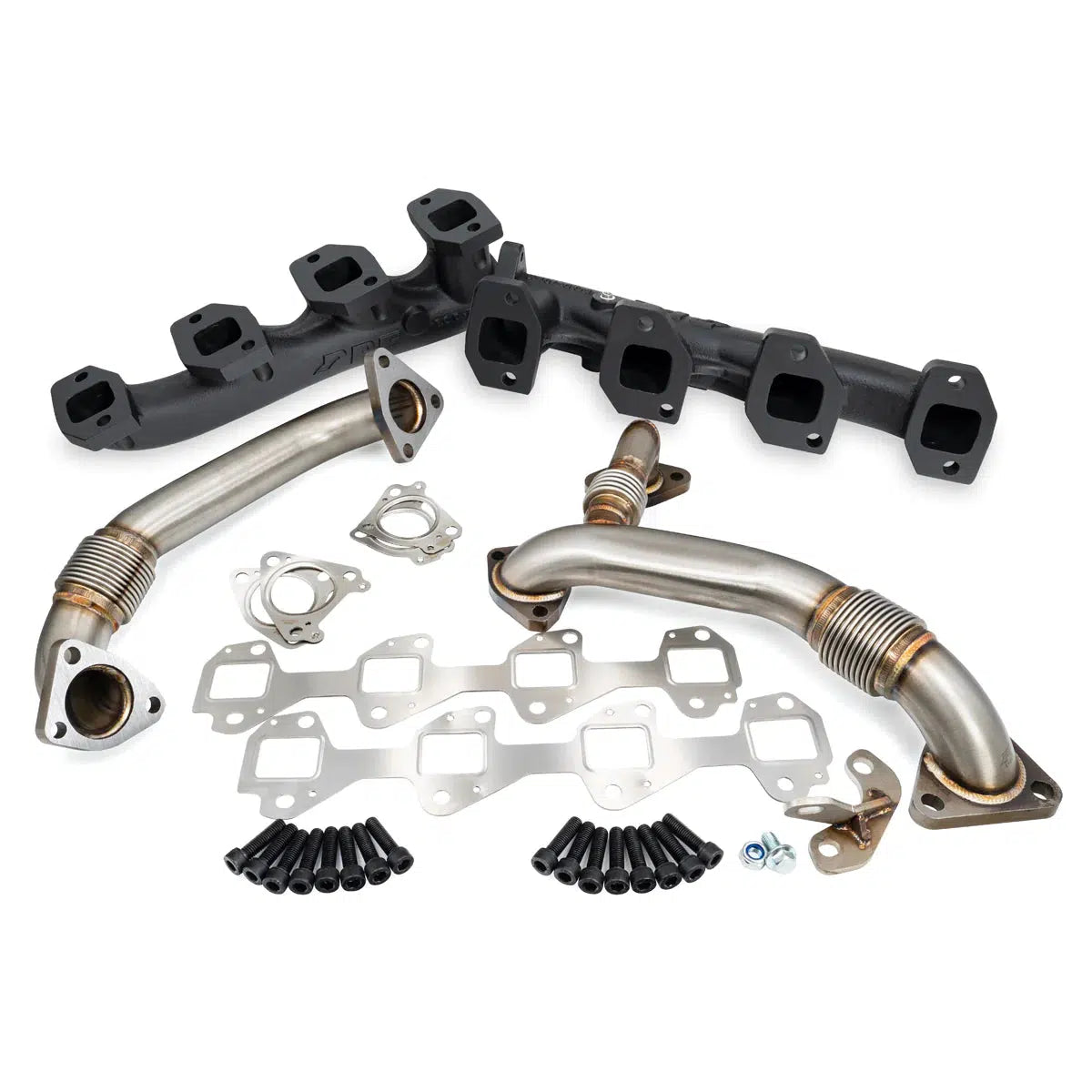 2001-2023 Duramax High Flow Exhaust Manifold W/ Up-Pipe Kit (116111035)-Exhaust Manifold-PPE-116111420-Dirty Diesel Customs