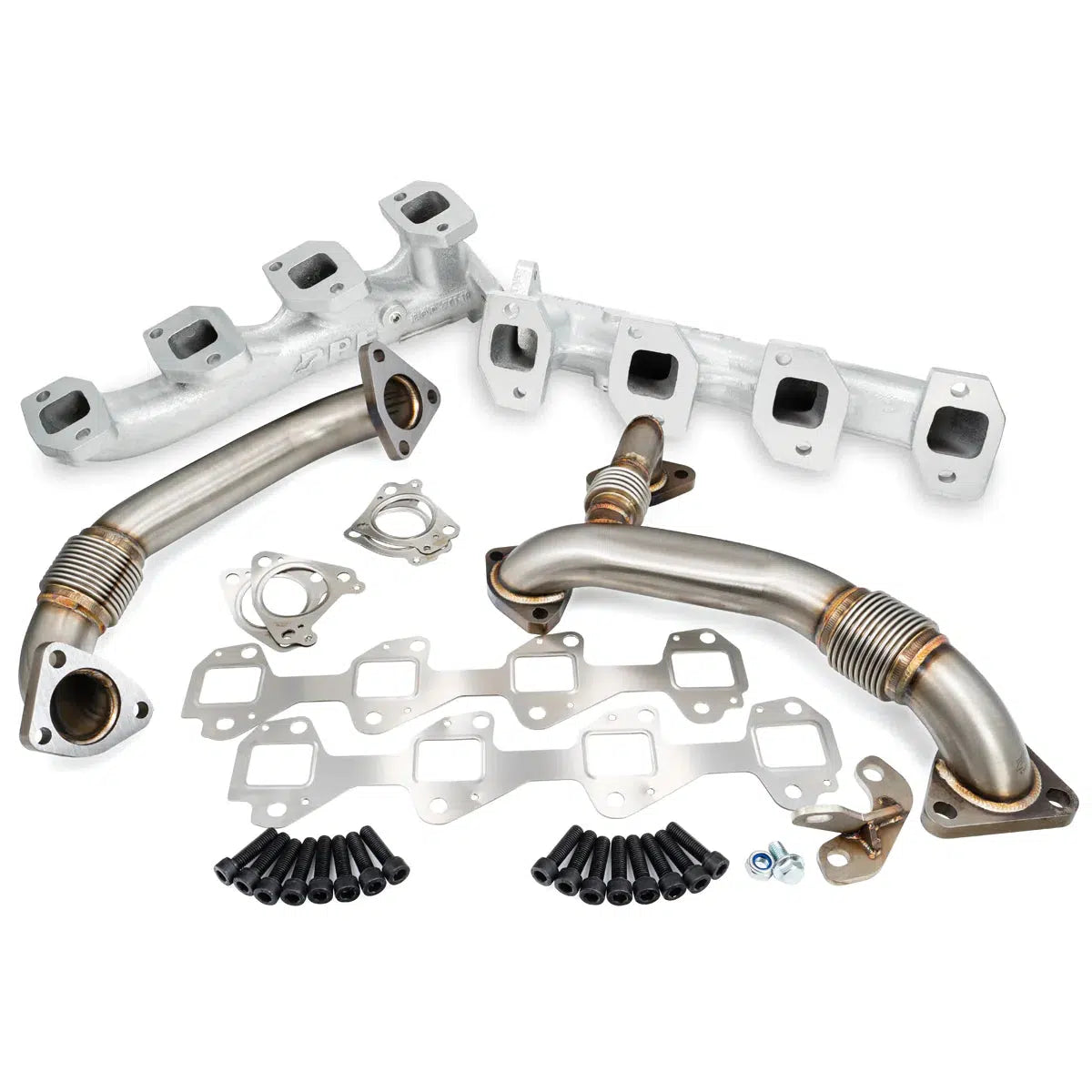 2001-2023 Duramax High Flow Exhaust Manifold W/ Up-Pipe Kit (116111035)-Exhaust Manifold-PPE-116111435-Dirty Diesel Customs