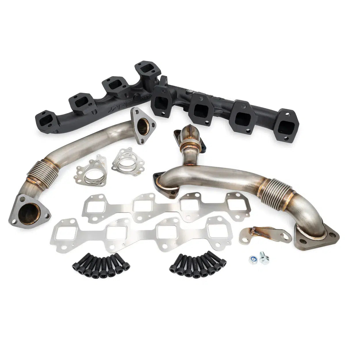 2001-2023 Duramax High Flow Exhaust Manifold W/ Up-Pipe Kit (116111035)-Exhaust Manifold-PPE-116111820-Dirty Diesel Customs