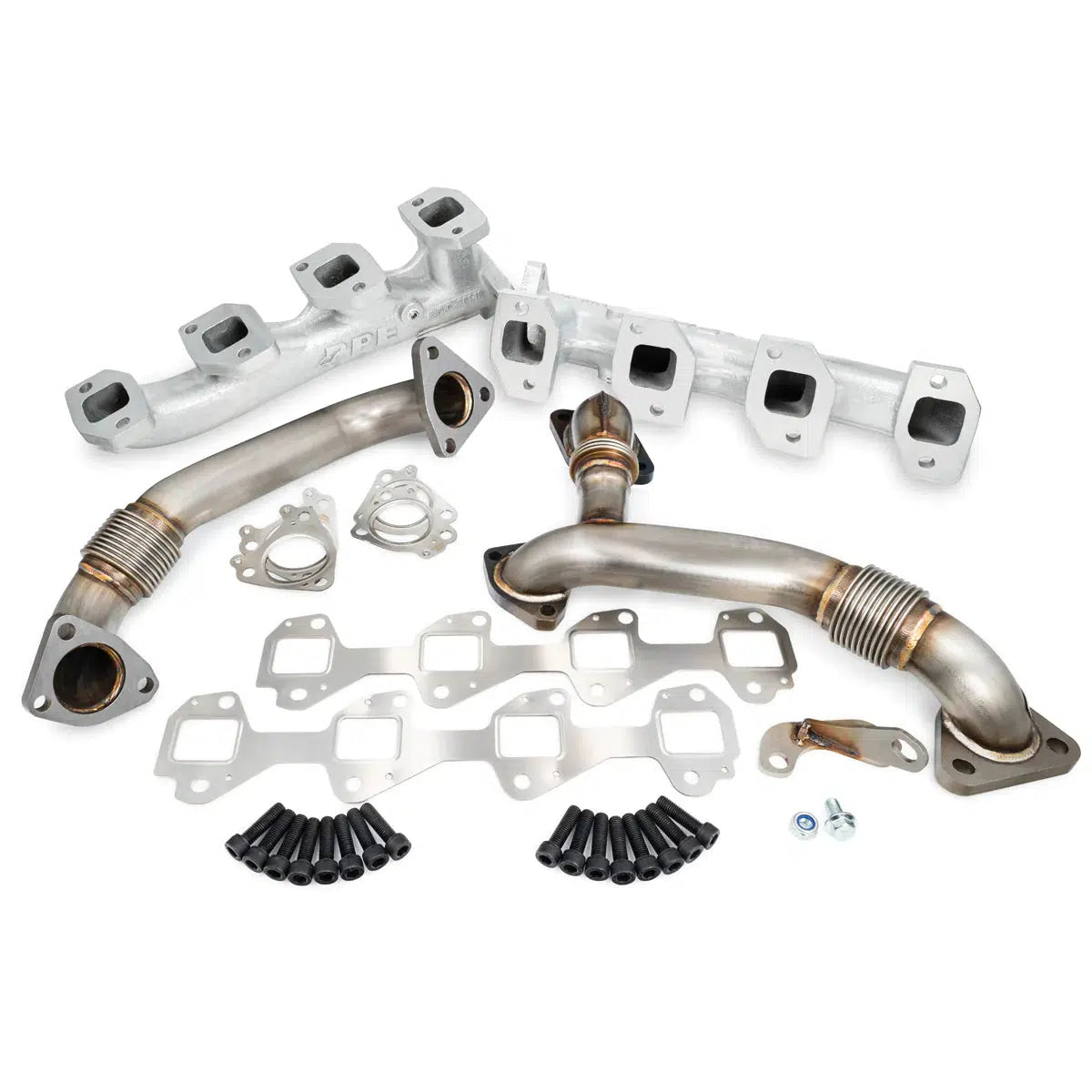 2001-2023 Duramax High Flow Exhaust Manifold W/ Up-Pipe Kit (116111035)-Exhaust Manifold-PPE-116111835-Dirty Diesel Customs