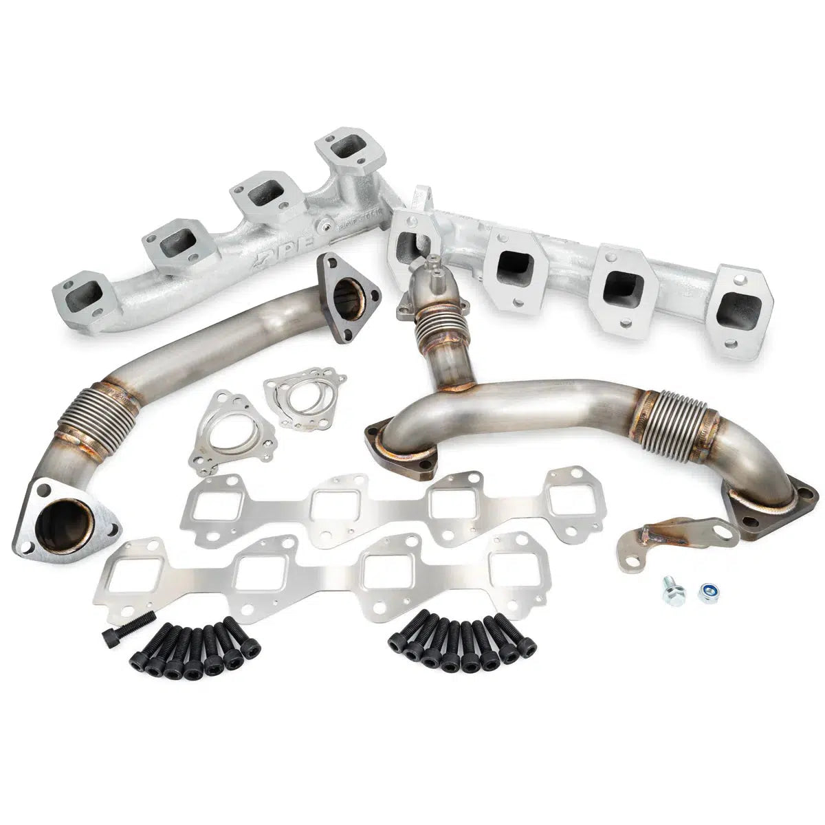 2001-2023 Duramax High Flow Exhaust Manifold W/ Up-Pipe Kit (116111035)-Exhaust Manifold-PPE-116112035-Dirty Diesel Customs