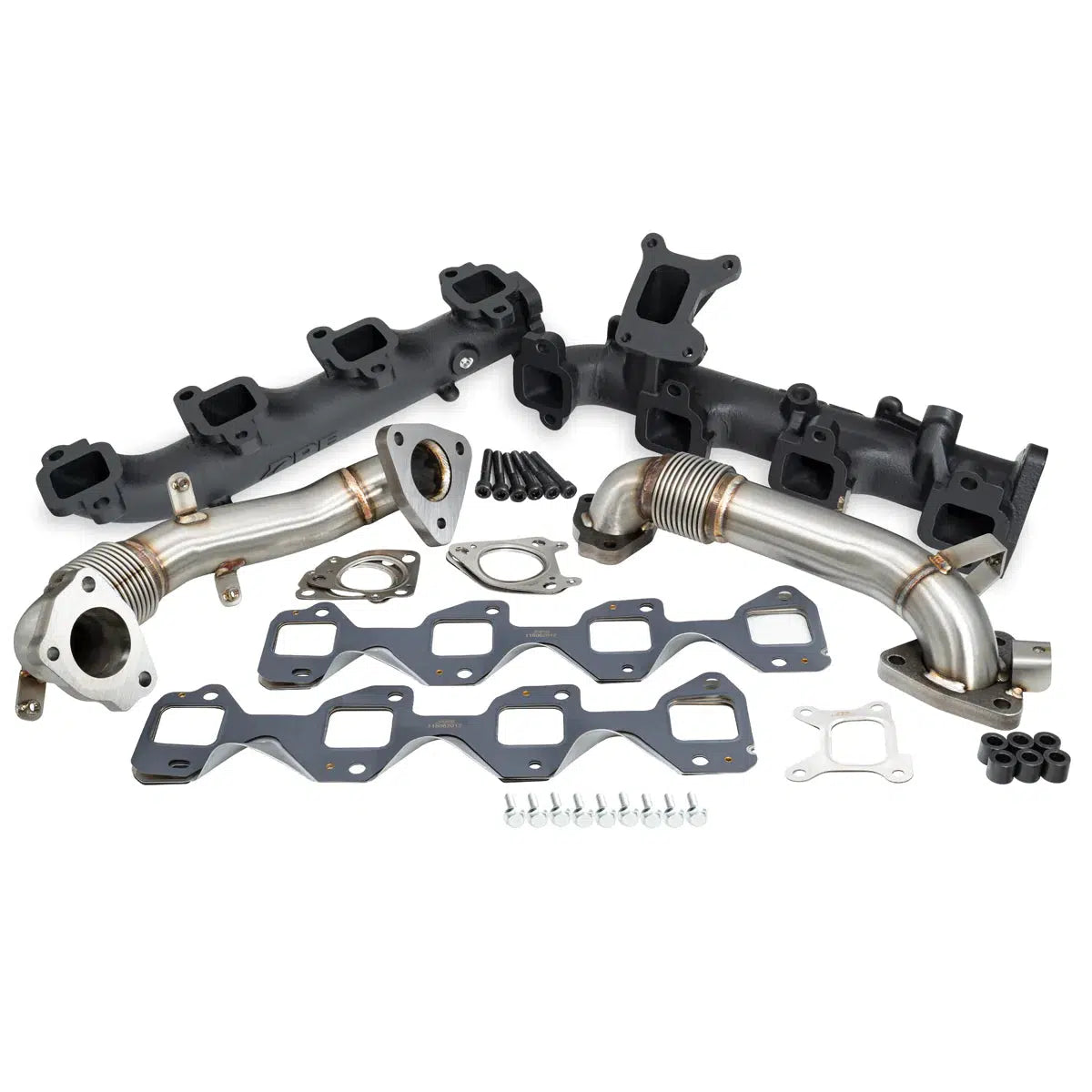 2001-2023 Duramax High Flow Exhaust Manifold W/ Up-Pipe Kit (116111035)-Exhaust Manifold-PPE-116112520-Dirty Diesel Customs