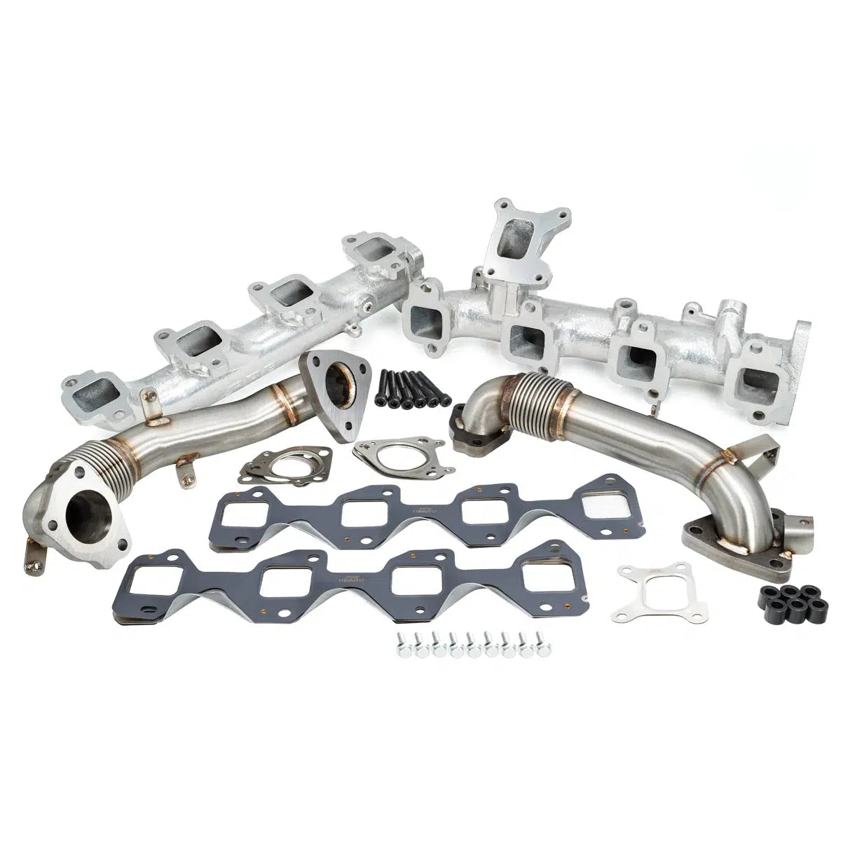 2001-2023 Duramax High Flow Exhaust Manifold W/ Up-Pipe Kit (116111035)-Exhaust Manifold-PPE-116112535-Dirty Diesel Customs