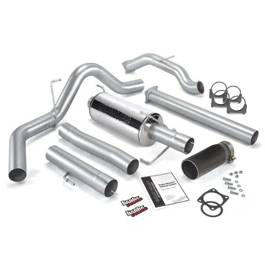 2003-2004 Cummins 4" Turbo Back Exhaust System w/ Muffler (48643)-Turbo Back Exhaust System-Banks Power-48643-B-Dirty Diesel Customs