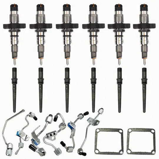 2003-2004 Cummins Injector Kit w/ Connecting Tubes & Fuel Lines (214601)-Stock Injectors-Industrial Injection-214601-Dirty Diesel Customs