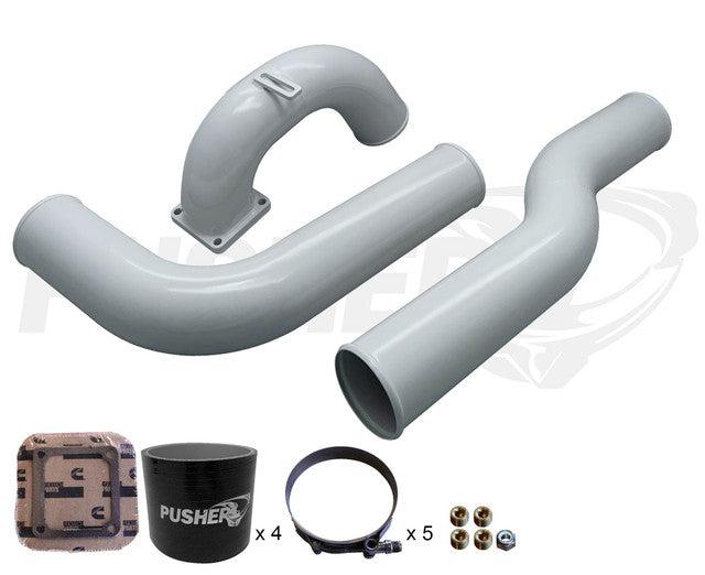 2003-2007 Cummins Engine 3.5" Mega Intake System w/ Intercooler Tube (PDC0307MW)-Intake Manifold-Pusher-PDC0307MW_W-Dirty Diesel Customs