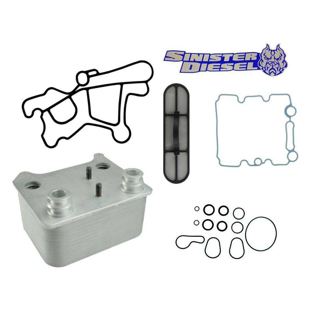 2003-2007 Powerstroke Oil Cooler (SD-OC-6.0)-Oil Cooler-Sinister-SD-OC-6.0-Dirty Diesel Customs