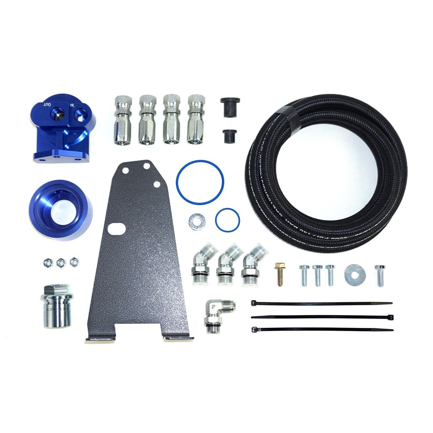 2003-2009 Cummins Oil Filter Relocation Kit (HP10592)-Oil Filter Relocation Kit-PACBRAKE-Dirty Diesel Customs