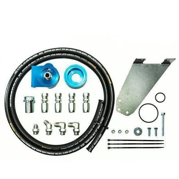 2003-2009 Cummins Remote Oil Filter Relocation Kit (garage-sale-HP10016)-Oil Filter Relocation Kit-PACBRAKE-Dirty Diesel Customs