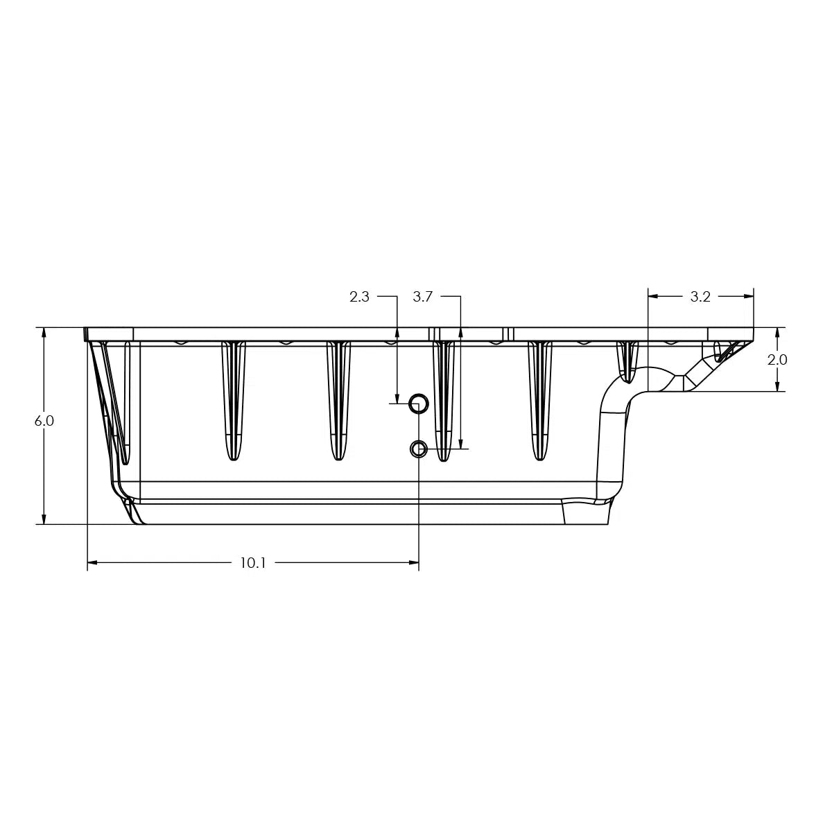 2003-2010 Powerstroke 5R110 Deep Transmission Pan (328051000)-Transmission Pan-PPE-Dirty Diesel Customs