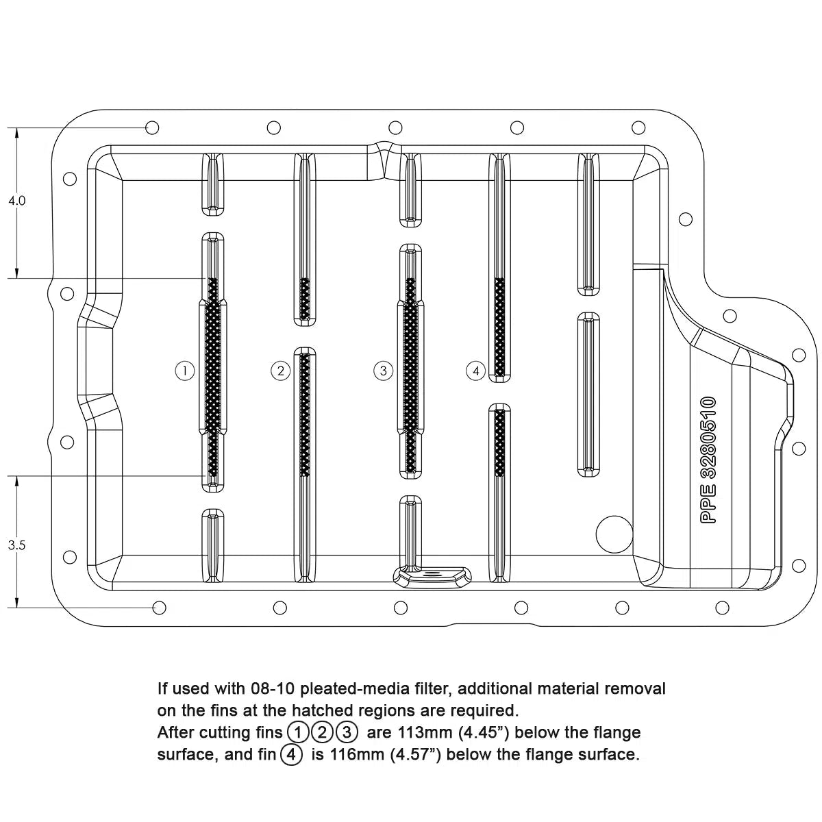 2003-2010 Powerstroke 5R110 Deep Transmission Pan (328051000)-Transmission Pan-PPE-Dirty Diesel Customs