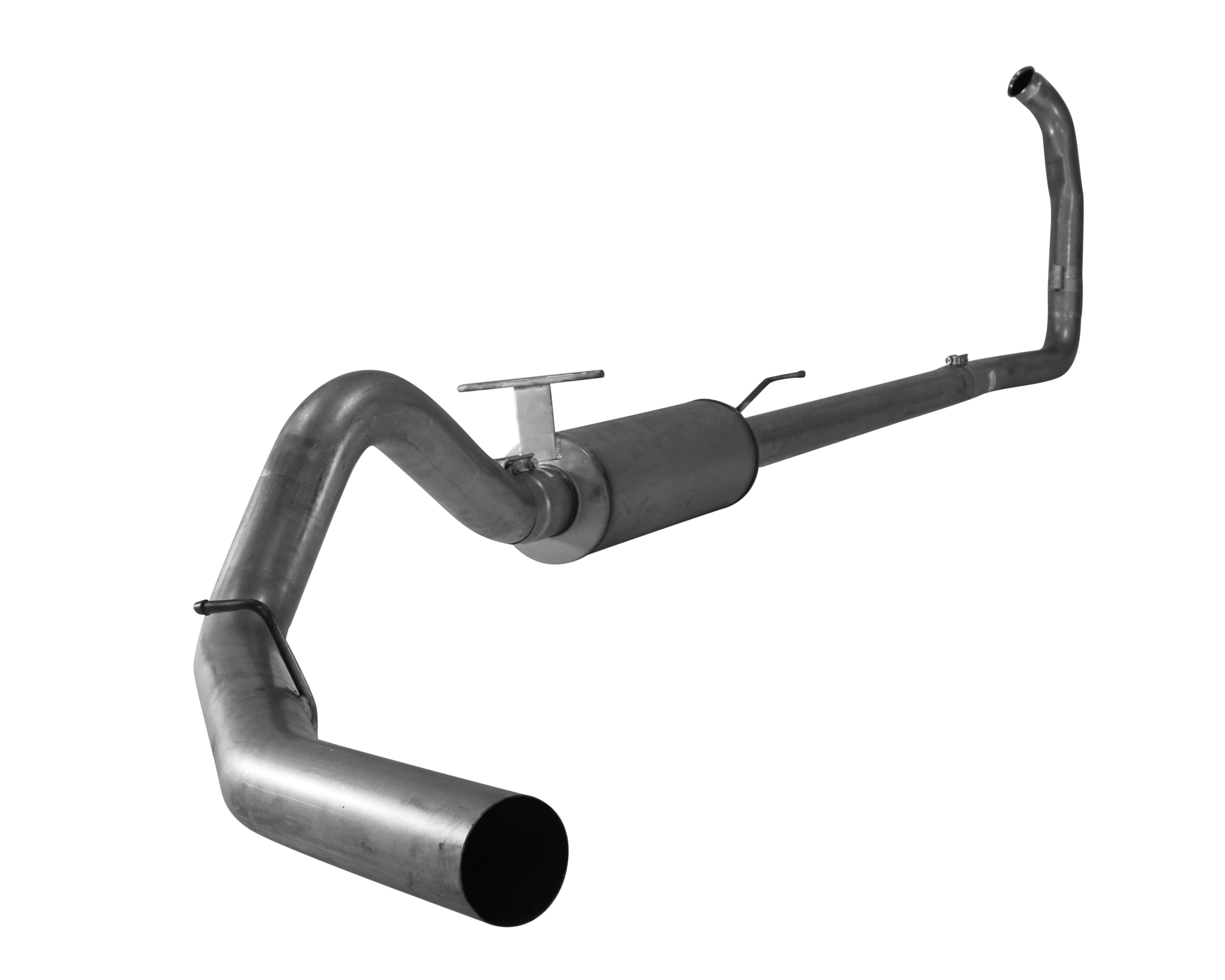 2003.5-2007 Powerstroke 4" Turbo Back Exhaust System w/ Muffler (FLO 824)-Turbo Back Exhaust System-Flo-Pro-421024-Dirty Diesel Customs