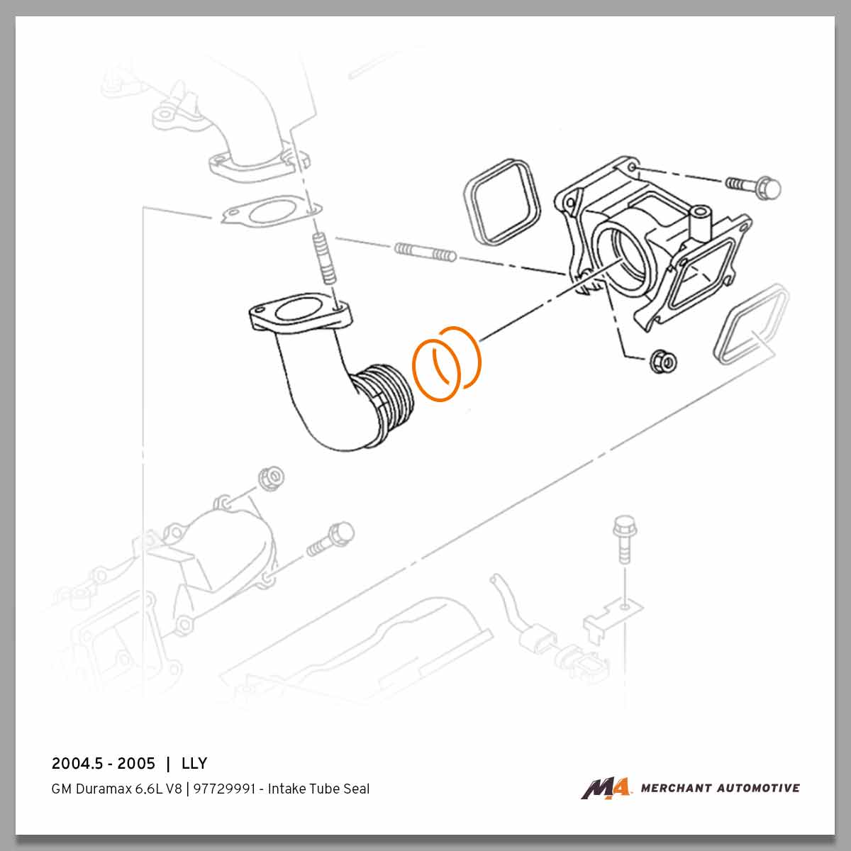 2004.5-2005 Duramax Intake Tube Seal Kit (10016)-O-Ring Kit-Merchant Auto-10016-Dirty Diesel Customs