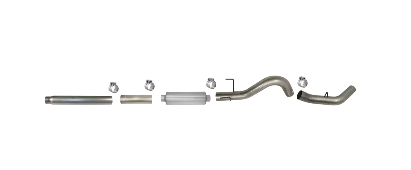 2004.5-2007 Cummins 4" Cat Back Exhaust w/ Muffler (FLO 818)-Cat Back Exhaust System-Flo-Pro-411109-Dirty Diesel Customs