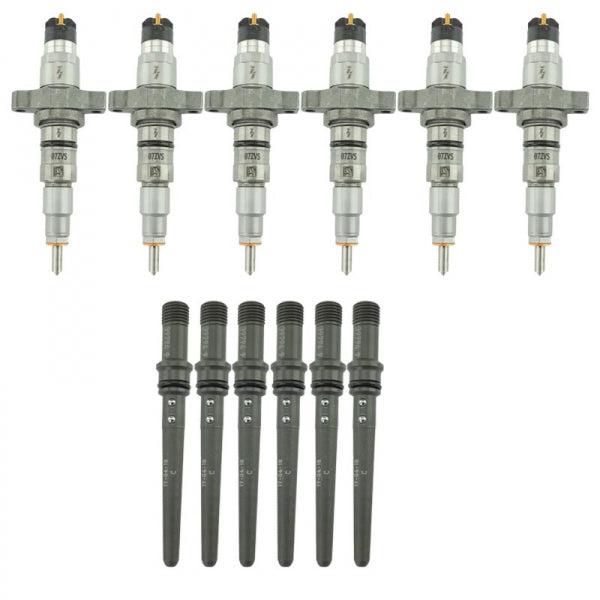 2004.5-2007 Cummins Reman Stock Injectors w/ Connecting Tubes (215312)-Stock Injectors-Industrial Injection-215312-Dirty Diesel Customs