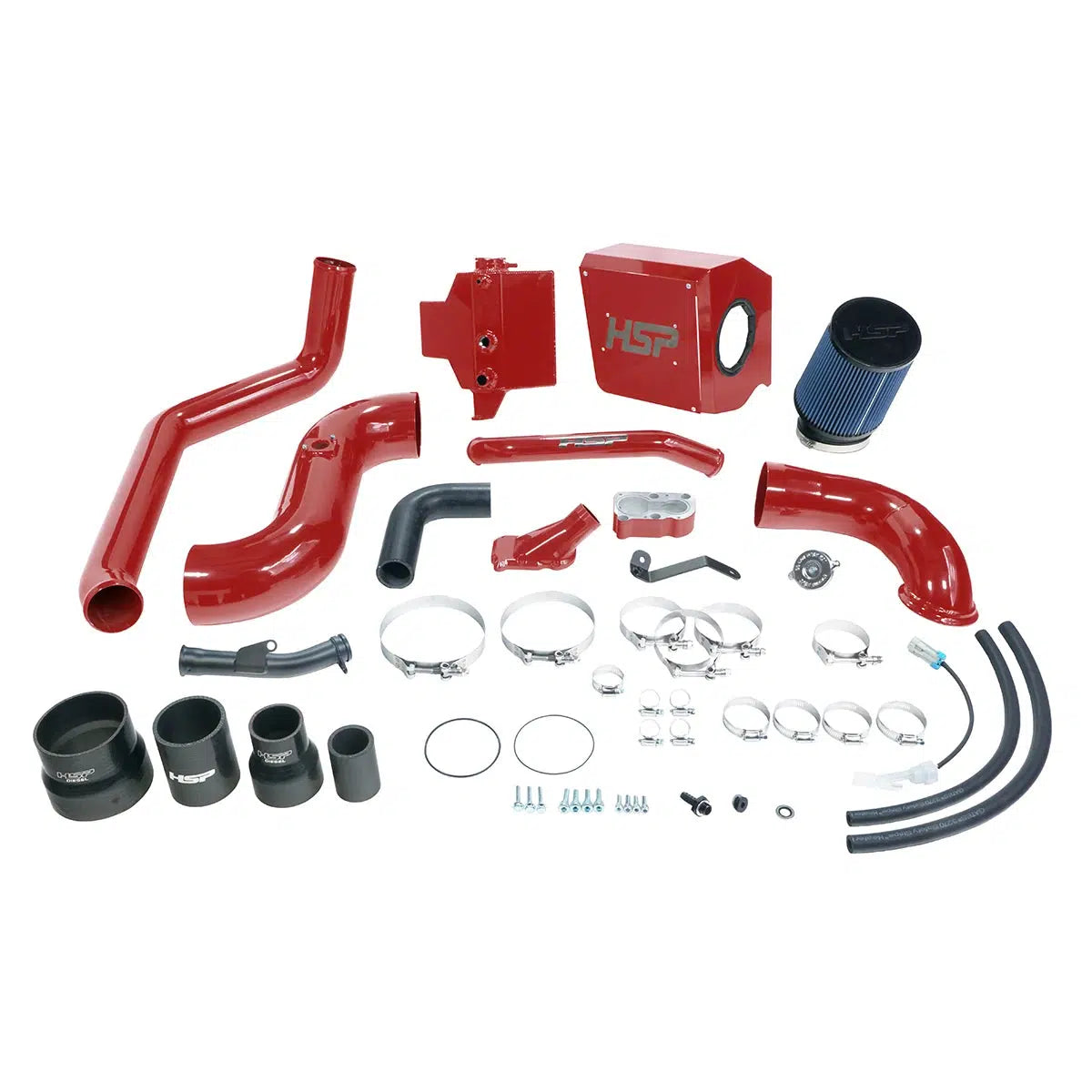 2006-2007 Duramax Deluxe No Bridge / Cold Side Bundle Kit (HSP-D-394-HSP)-Intake Kit-HSP Diesel-HSP-D-394-HSP-BR-Dirty Diesel Customs