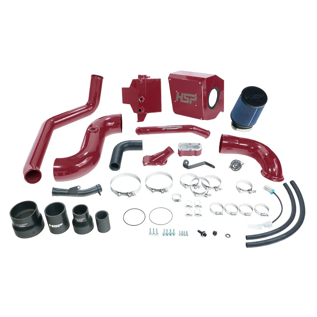 2006-2007 Duramax Deluxe No Bridge / Cold Side Bundle Kit (HSP-D-394-HSP)-Intake Kit-HSP Diesel-HSP-D-394-HSP-CR-Dirty Diesel Customs