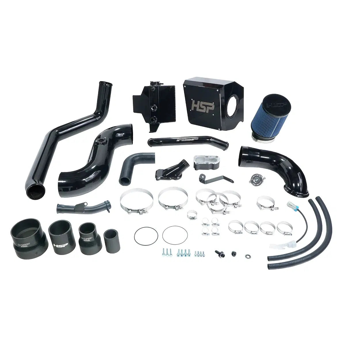 2006-2007 Duramax Deluxe No Bridge / Cold Side Bundle Kit (HSP-D-394-HSP)-Intake Kit-HSP Diesel-HSP-D-394-HSP-GB-Dirty Diesel Customs