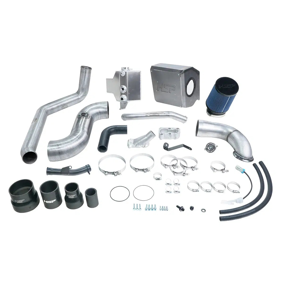 2006-2007 Duramax Deluxe No Bridge / Cold Side Bundle Kit (HSP-D-394-HSP)-Intake Kit-HSP Diesel-HSP-D-394-HSP-RAW-Dirty Diesel Customs