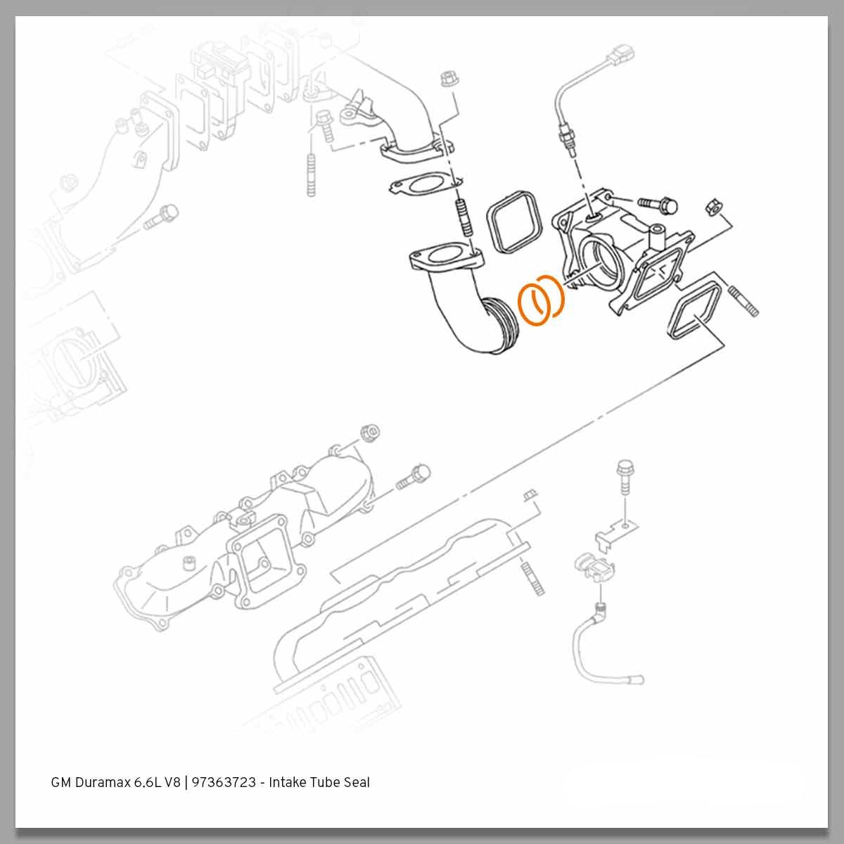 2006-2010 Duramax Intake Tube Seal Kit (10017)-O-Ring Kit-Merchant Auto-10017-Dirty Diesel Customs