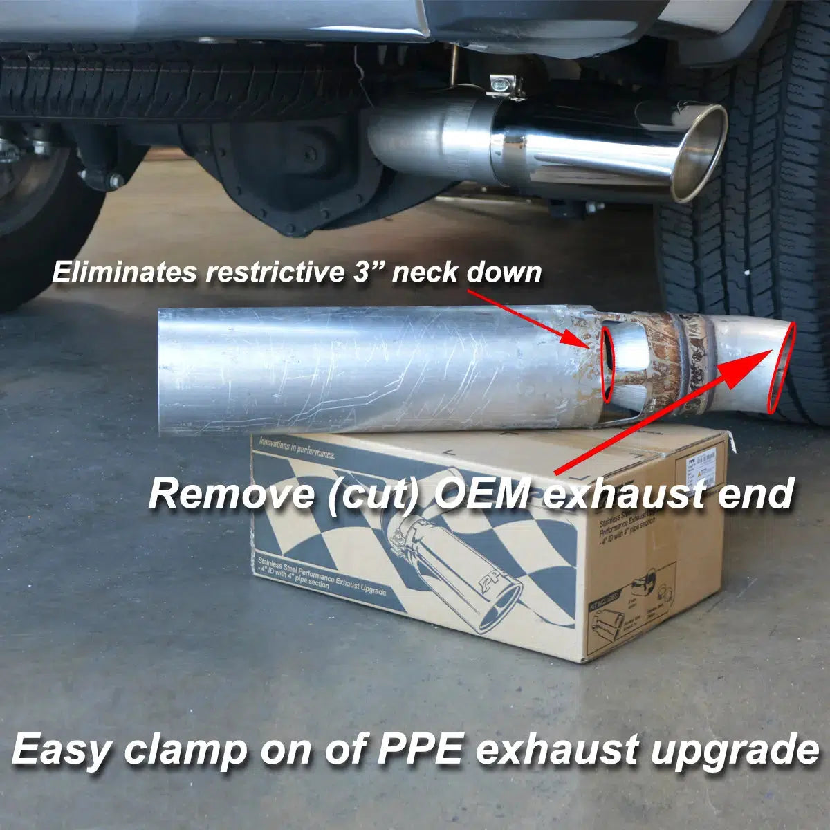 2007-2019 Duramax 4" Performance Exhaust Upgrade 304 SS (117020100)-Exhaust Tips-PPE-Dirty Diesel Customs