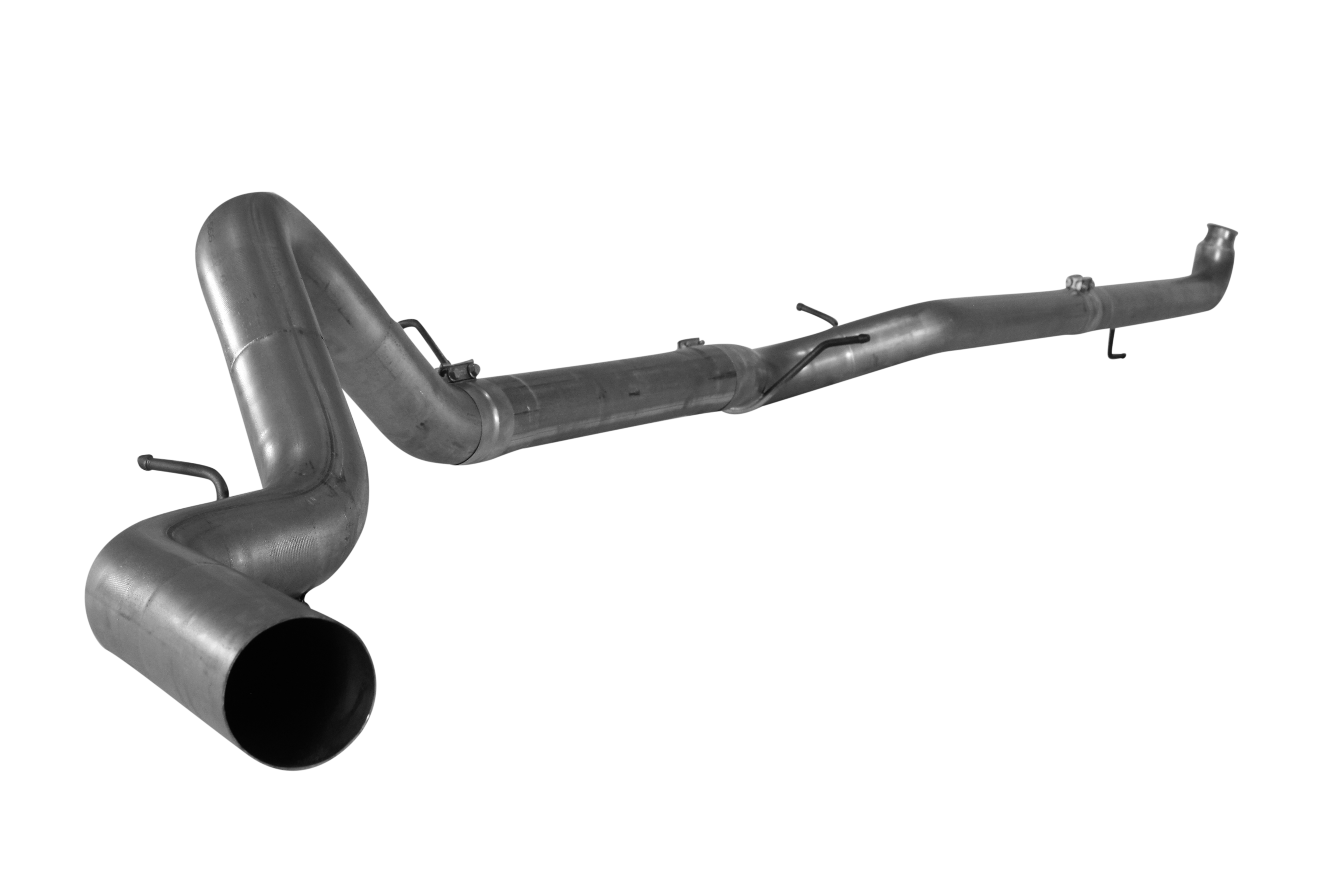 2007.5-2010 Duramax 4" Downpipe Back Exhaust - No Muffler (FLO 834NM)-Downpipe Back Exhaust System-Flo-Pro-431011-Dirty Diesel Customs