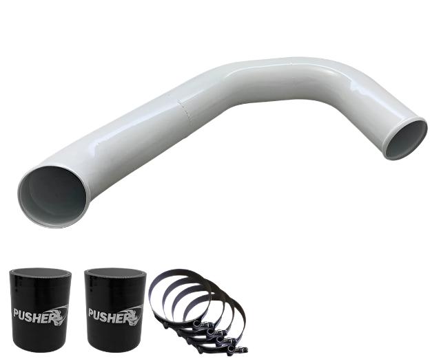 2008-2010 Powerstroke 3" Passenger Side Charge Tube (PFP0810BT)-Intercooler Piping-Pusher-PFP0810BT_W-Dirty Diesel Customs