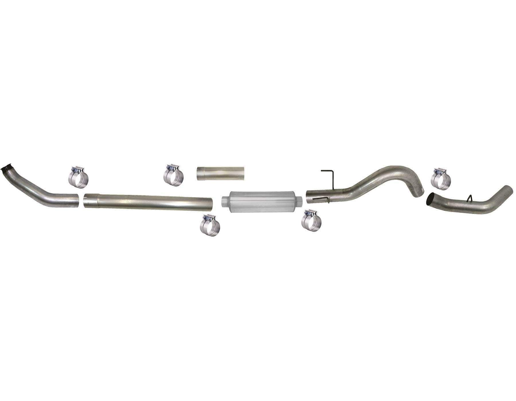 2010-2012 Cummins 4" Turbo Back Exhaust System w/ Muffler (FLO 1848)-Turbo Back Exhaust System-Flo-Pro-Dirty Diesel Customs