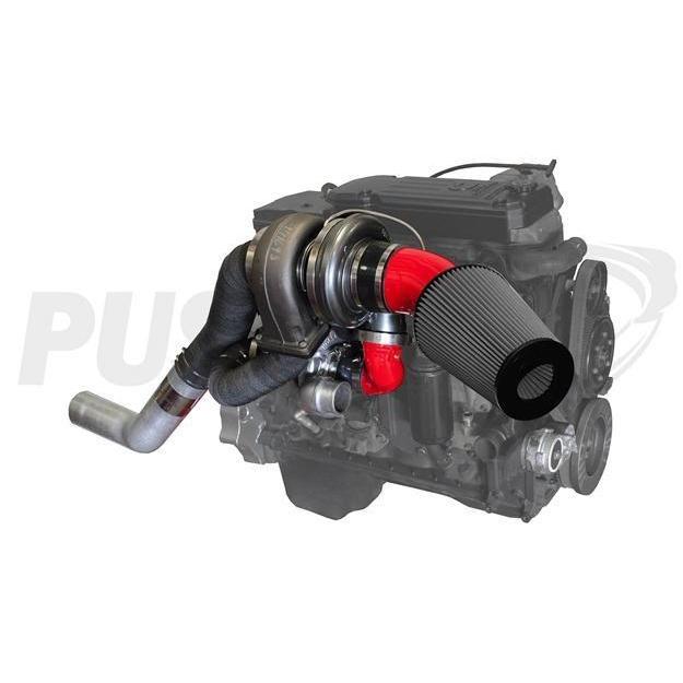 2010-2012 Cummins High Mount Compound Turbo System (PRC1012HM)-Compound Turbo Kit-Pusher-PRC1012HM_R-Dirty Diesel Customs