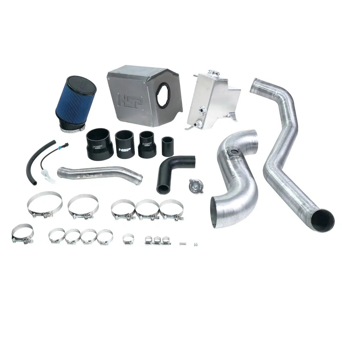 2011-2012 Deluxe No Bridge / Cold Side Bundle Kit (HSP-D-594-1-HSP)-Intake Kit-HSP Diesel-HSP-D-594-1-HSP-RAW-Dirty Diesel Customs