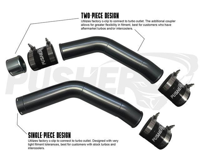 2011-2014 Powerstroke 3" Charge Tube Set w/ Throttle Valve Replacement (PFP1114KTR)-Intercooler Piping-Pusher-Dirty Diesel Customs